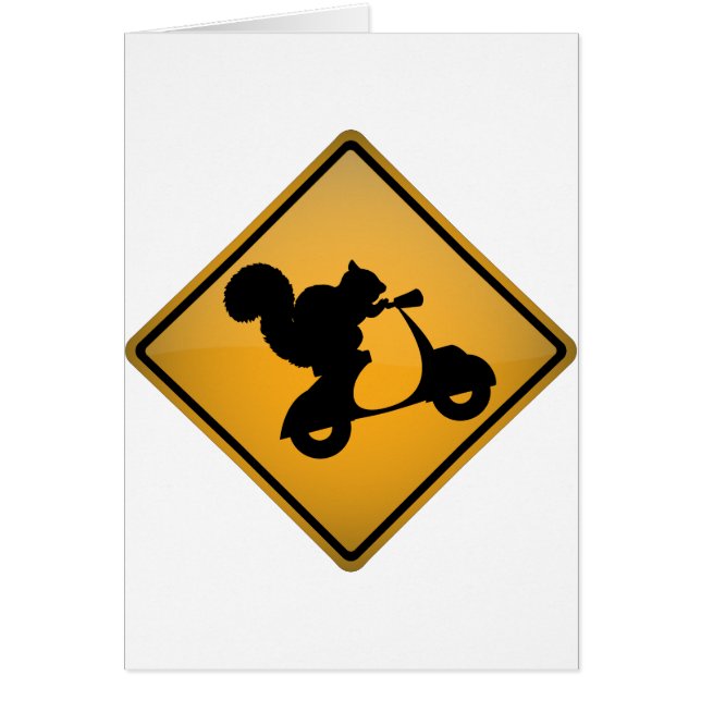 Eekhoorn op scooter (Voorkant)