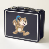 Eekhoorn op Veldhockey met stok (Achterkant)