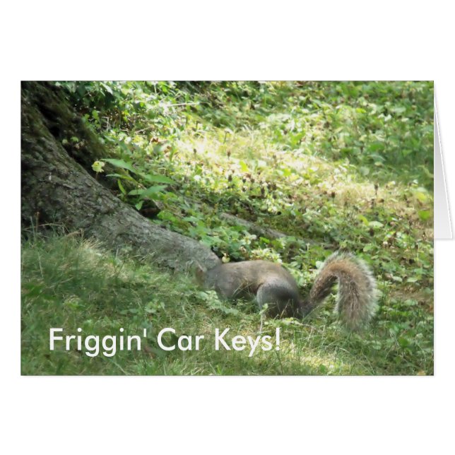 Eekhoorn op zoek naar autosleutels (Voorkant Horizontaal)