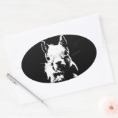 eekhoorn ovale sticker (Envelop)