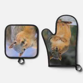 eekhoorn ovenwant & pannenlap set