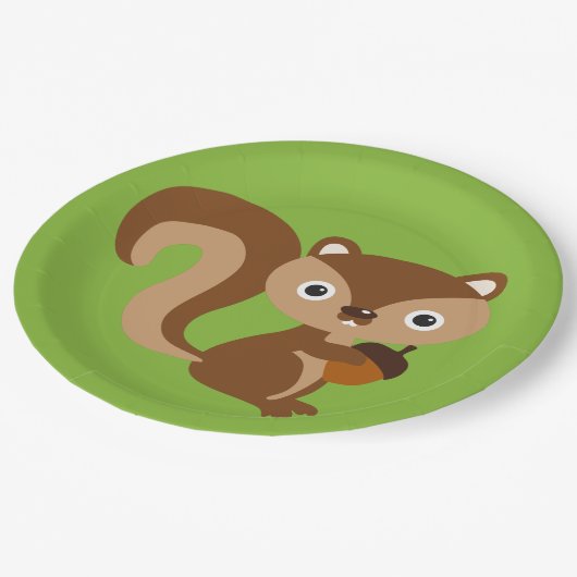 eekhoorn papieren bordje (Gekanteld)