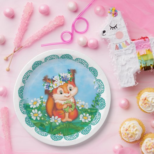 eekhoorn papieren bordje (Feest)