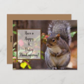 Eekhoorn Patiënt begint Thanksgiving Feestdagenkaart (Voorkant / Achterkant)