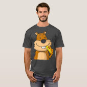 Eekhoorn Pizza Funny Pizza Food Lover T-shirt (Voorkant volledig)