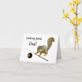 Eekhoorn Pool Vaderdag Kaart (Gele Bloem)