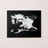 Eekhoorn Pop Kunstdieren Zwart-wit Legpuzzel (Horizontaal)