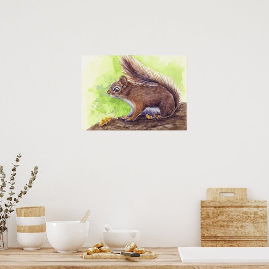eekhoorn poster (Keuken)