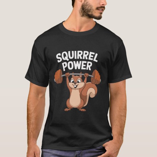 Eekhoorn Power Funny T-shirt (Voorkant)