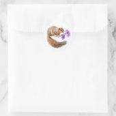 Eekhoorn Purple Flowers Sticker (Tas)