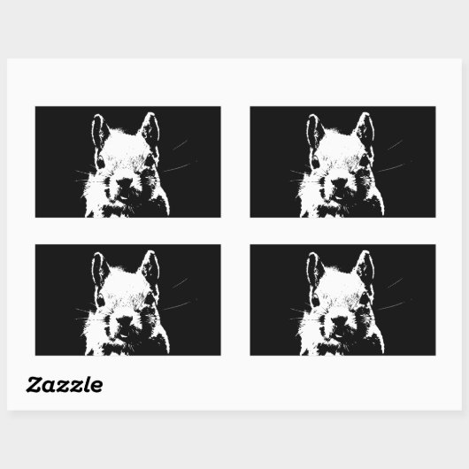 eekhoorn rechthoekige sticker (Vel)