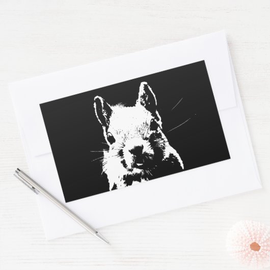 eekhoorn rechthoekige sticker (Envelop)