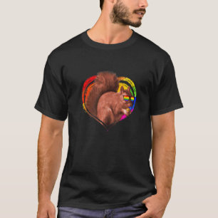 Eekhoorn Regenboog Hart Dier Gay Pride Lgbt T-shirt