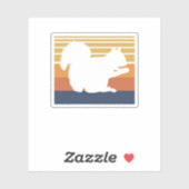 Eekhoorn Retro  60s 70s Dierlijk Eekhoorn Lov Sticker (Vel)