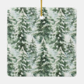 Eekhoorn Rode Jas Sneeuw Kerstmis Keramisch Ornament (Achterkant)