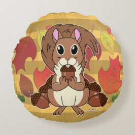 Eekhoorn - rond kussen