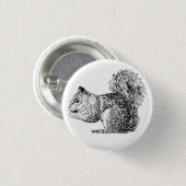 Eekhoorn Ronde Button 3,2 Cm (Voorkant /achterkant)