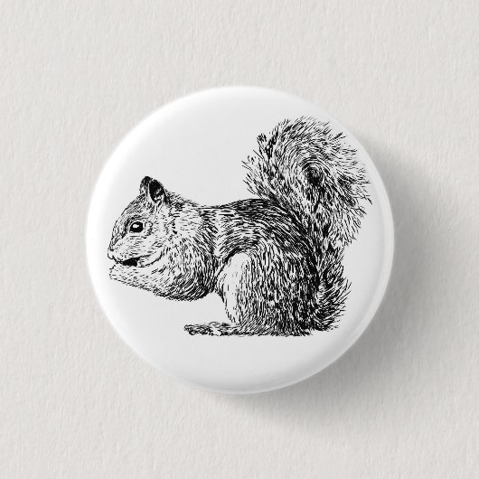 Eekhoorn Ronde Button 3,2 Cm (Voorkant)