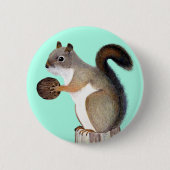 eekhoorn ronde button 5,7 cm (Voorkant)