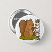 eekhoorn ronde button 5,7 cm (Voorkant /achterkant)