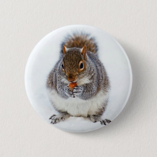 eekhoorn ronde button 5,7 cm (Voorkant)