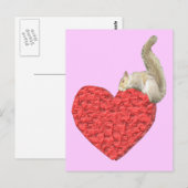 Eekhoorn Roze Briefkaart (Voorkant / Achterkant)