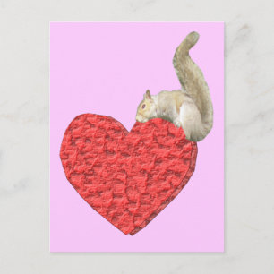 Eekhoorn Roze Briefkaart