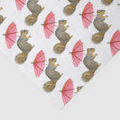 Eekhoorn Roze Parasol Tissue Papier (Detail)