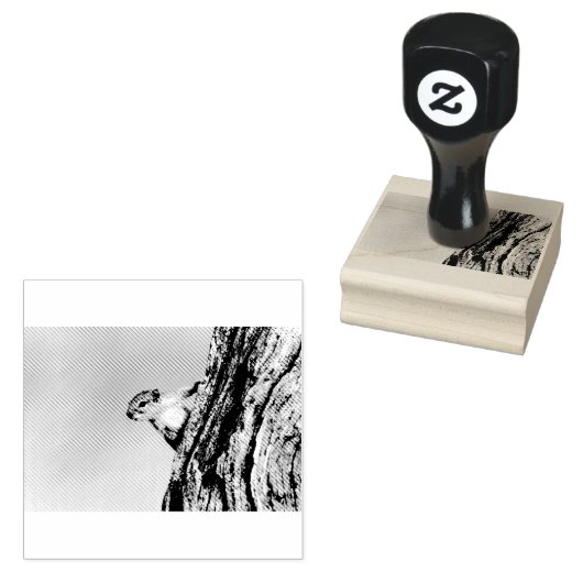 Eekhoorn Rubberstempel (Gestempeld)