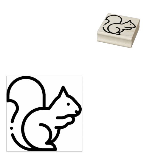 eekhoorn rubberstempel (Gestempeld)