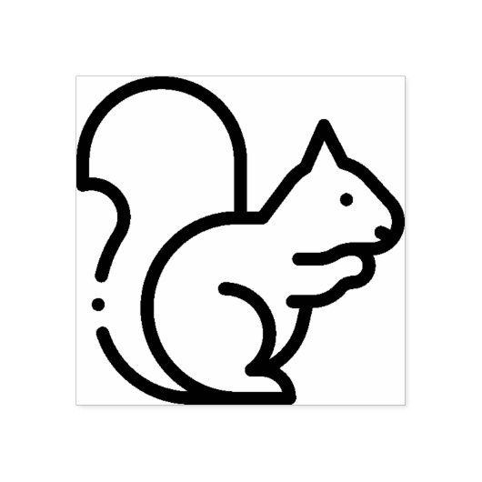 eekhoorn rubberstempel (Afrduk)
