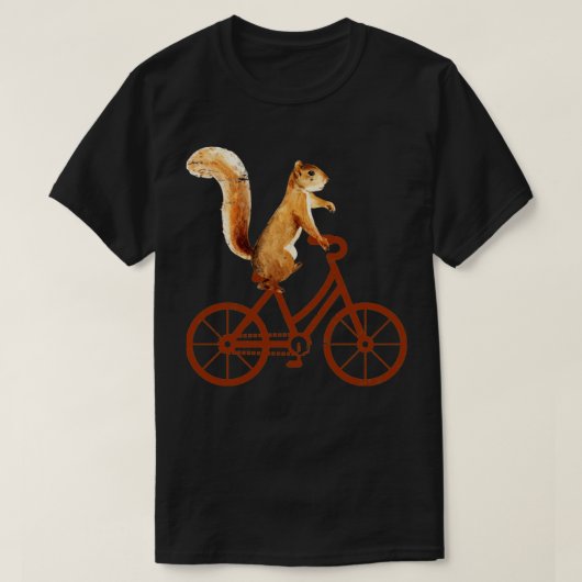 Eekhoorn Ruitend fietspijntje T-shirt (Design voorkant)