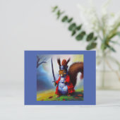 Eekhoorn Samurai Briefkaart (Staand voorkant)