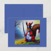 Eekhoorn Samurai Briefkaart (Voorkant / Achterkant)