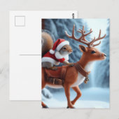 Eekhoorn Santa en het rendier Briefkaart (Voorkant / Achterkant)