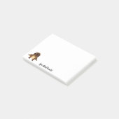 Eekhoorn schattig monogram post-it® notes (Schuin)