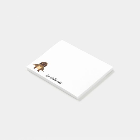 Eekhoorn schattig monogram post-it® notes (Schuin)