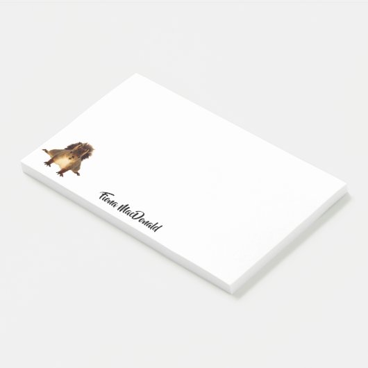 Eekhoorn schattig monogram post-it® notes (Schuin)