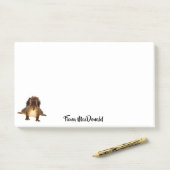 Eekhoorn schattig monogram post-it® notes (Op bureau)