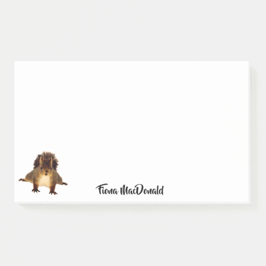 Eekhoorn schattig monogram post-it® notes (Voorkant)