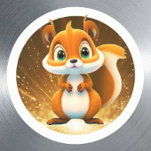 Eekhoorn 🐿 Schattige Woodland Animal Cartoon Grap Ronde Sticker
