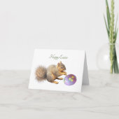 Eekhoorn schilderij Ei Pasen Kaart (Voorkant)