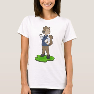 Eekhoorn Secretaresse Kantoor Koffie T-shirt