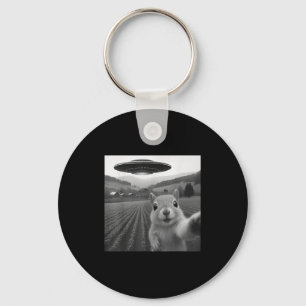 Eekhoorn Selfie Met Alien UFO Grappig Voor Mannen Sleutelhanger