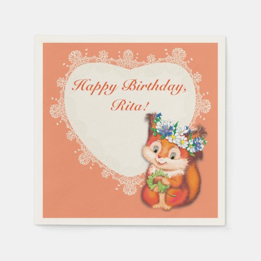 eekhoorn servetten (Voorkant)