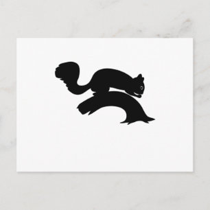 Eekhoorn Silhouet Chipmunk Dier Knaagdieren Cadeau Briefkaart