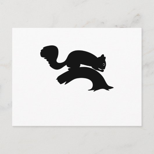 Eekhoorn Silhouet Chipmunk Dier Knaagdieren Cadeau Briefkaart (Voorkant)