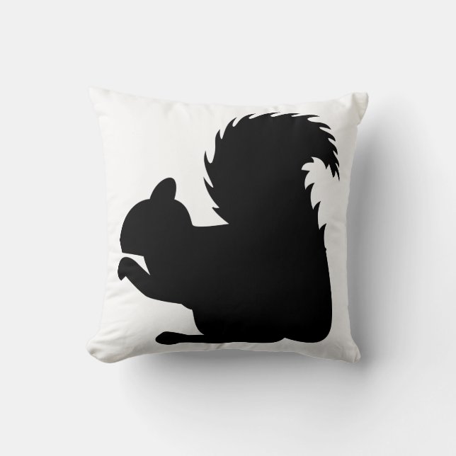 Eekhoorn Silhouet Kussen (Voorkant)