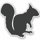 Eekhoorn Silhouet Sticker (Voorkant)