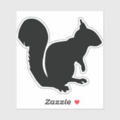 Eekhoorn Silhouet Sticker (Vel)